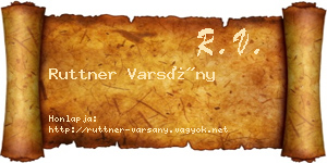 Ruttner Varsány névjegykártya